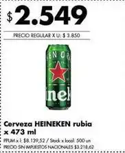 Disco Heineken - cerveza rubia oferta