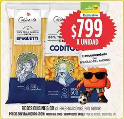 Supermercados Vea Cuisine - fideos spaghetti oferta