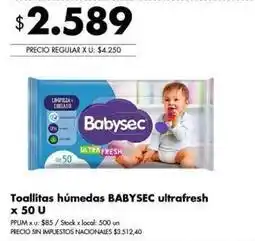 Disco Babysec - toallitas húmedas oferta