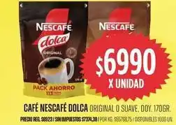 Supermercados Vea Nescafé - café dolca original o suave oferta