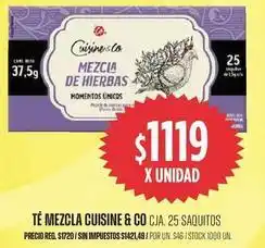Supermercados Vea Cuisine & co té mezcla cja. oferta