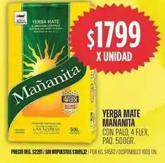 Supermercados Vea Mañanita - yerba mate con palo oferta