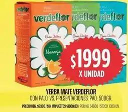 Supermercados Vea Verdeflor - yerba mate oferta