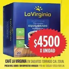 Supermercados Vea La virginia - café torrado equilibrado en saquitos oferta