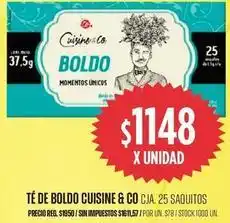 Supermercados Vea Cuisine & co té de boldo cja. oferta