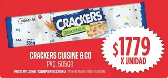 Supermercados Vea Cuisine & co crackers tradicionales oferta
