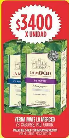 Supermercados Vea La merced - yerba mate oferta