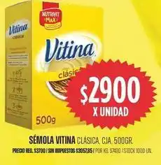 Supermercados Vea Vitina sémola vitina clásica, cja. oferta