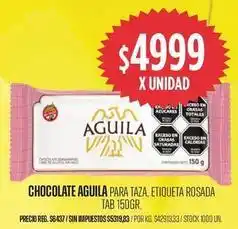 Supermercados Vea Aguila - chocolate para taza, etiqueta rosada tab oferta