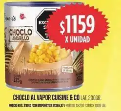 Supermercados Vea Cuisine & Co choclo al vapor lat. oferta