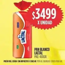 Supermercados Vea Lactal - pan blanco oferta