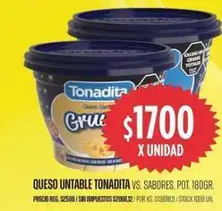 Supermercados Vea Tonadita - queso untable oferta