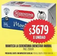 Supermercados Vea La serenísima - manteca oferta
