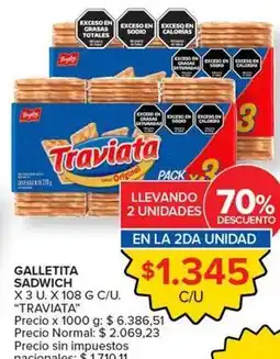 Carrefour Market Traviata - galletita sadwich oferta