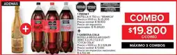 Carrefour Market Coca cola - fernet bot. x 750 cc branca + gaseosa cola bot. regular/light zero x 2.25 l oferta