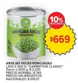 Carrefour Market Carrefour - arvejas secas remojadas oferta
