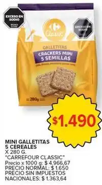 Carrefour Market Carrefour - mini galletitas 5 cereales oferta