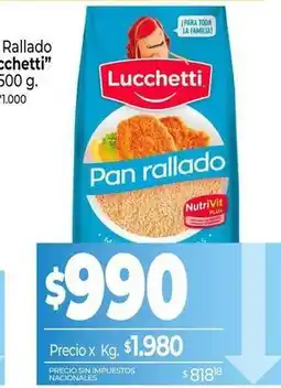 La Anonima Lucchetti - pan rallado oferta