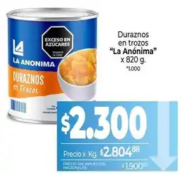 La Anonima La anónima - duraznos en trozos oferta