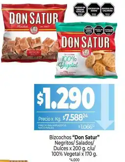 La Anonima Don satur - bizcochos negritos/ salados/ dulces oferta