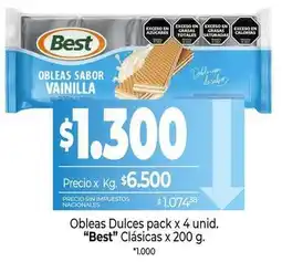 La Anonima Best - obleas sabor vainilla oferta