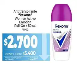 La Anonima Rexona - women active emotion roll-on oferta