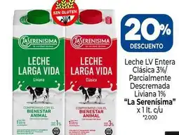 La Anonima La serenísima - leche lv entera clásica 3%/ parcialmente descremada liviana 1% oferta