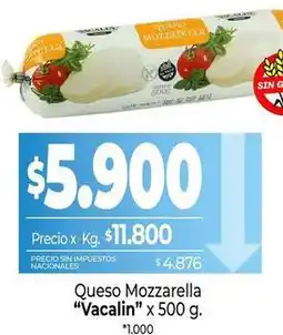 La Anonima Vacalin - queso mozzarella oferta