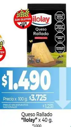 La Anonima Ilolay - queso rallado oferta