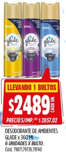 Supermercados Yaguar Glade desodorante de ambientes oferta