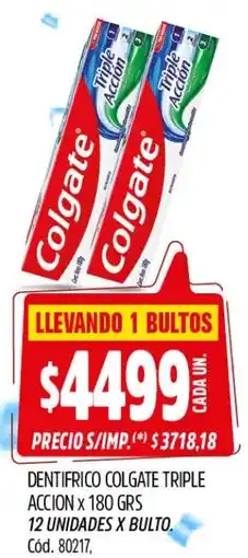 Supermercados Yaguar Colgate dentifrico triple accion oferta