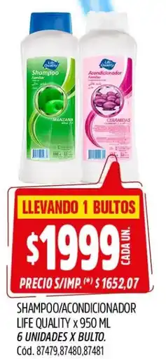 Supermercados Yaguar Life quality shampoo/acondicionador oferta