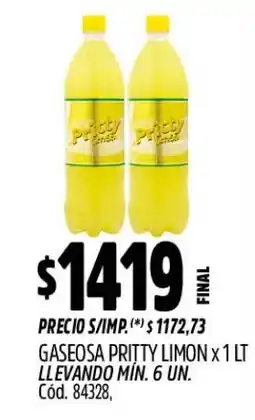 Supermercados Yaguar Pritty gaseosa limon oferta