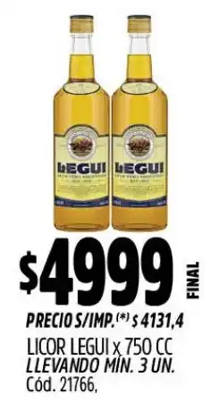 Supermercados Yaguar Legui licor oferta