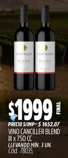 Supermercados Yaguar Canciller vino blend III oferta