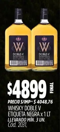 Supermercados Yaguar Doble v whisky etiqueta negra oferta