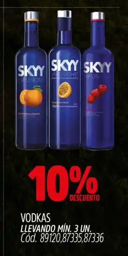 Supermercados Yaguar Skyy vodkas oferta