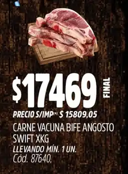 Supermercados Yaguar Carne vacuna bife angosto swift oferta