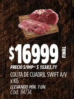 Supermercados Yaguar Colita de cuadril swift a/v oferta