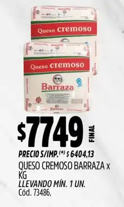 Supermercados Yaguar Barraza queso cremoso oferta