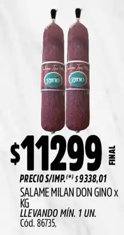 Supermercados Yaguar Salame milan don gino oferta