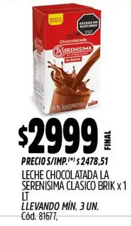 Supermercados Yaguar La serenisima leche chocolatada clasico brik oferta