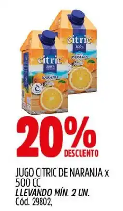 Supermercados Yaguar Citric jugo de naranja oferta