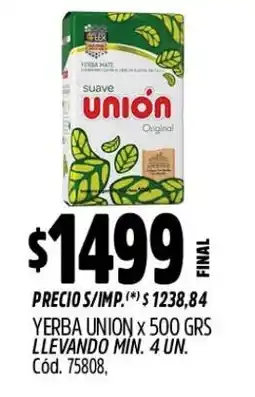 Supermercados Yaguar Unión yerba oferta