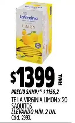 Supermercados Yaguar La virginia té limon oferta