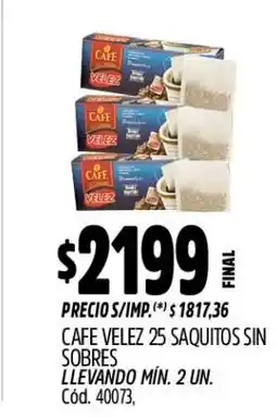Supermercados Yaguar Café velez oferta