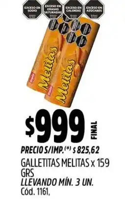 Supermercados Yaguar Melitas galletitas oferta