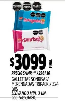 Supermercados Yaguar Sonrisas/ merengadas galletitas ripack oferta