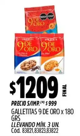Supermercados Yaguar 9 de oro galletitas oferta
