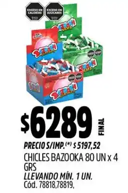Supermercados Yaguar Bazooka chicles oferta